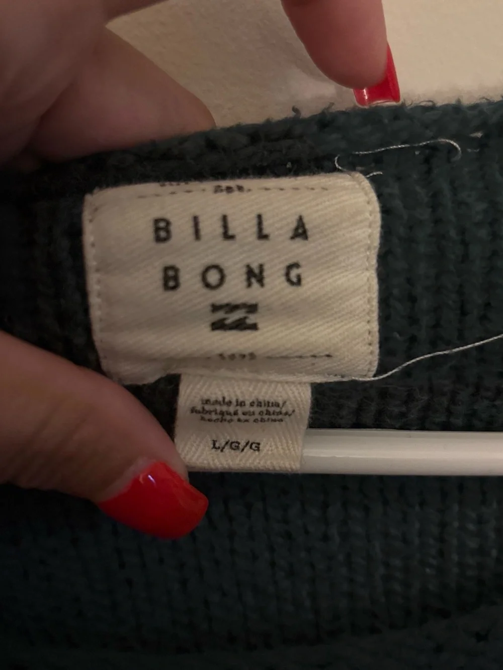 Billabong Striped Crewneck Sweater - Teal, Rust, Cream, Coral